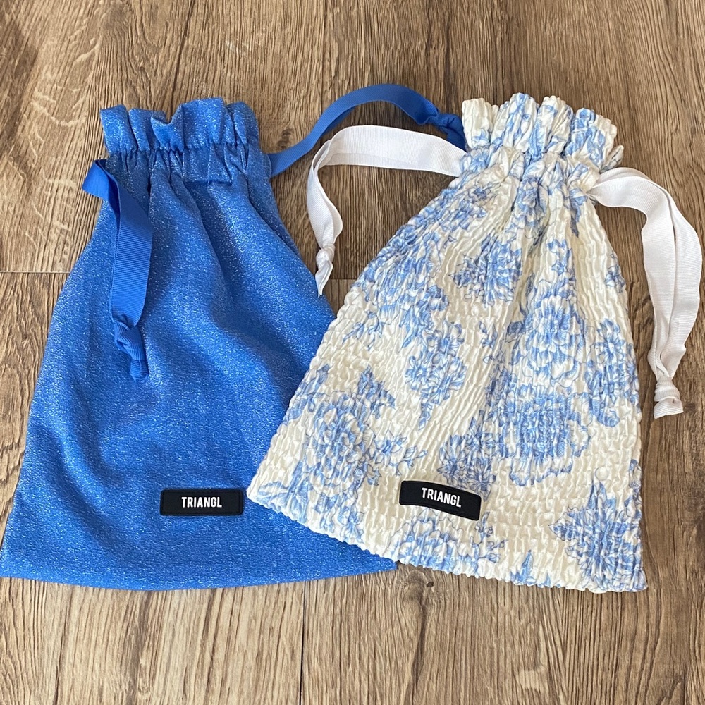 Triangl Lot of 2 Drawstring Dust Bags Storage Bags